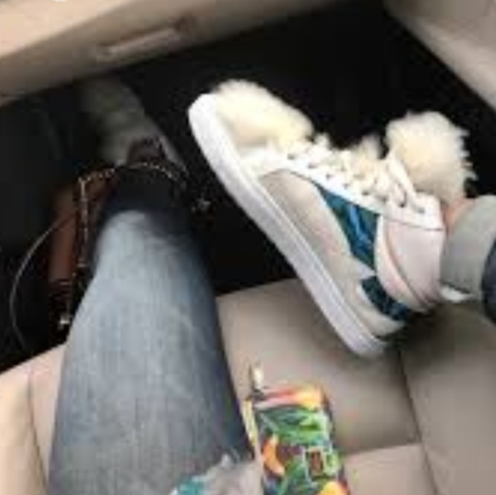 COACH C203 Shearling Hi-Top Vibrant Fashion Shoes